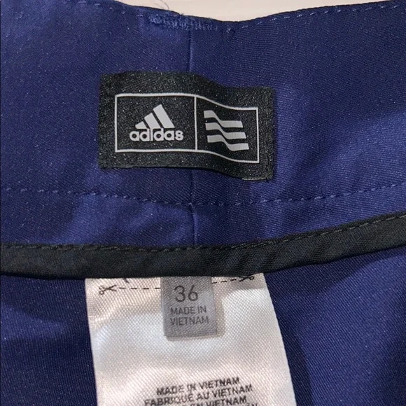 Adidas Blue Athletic Shorts with Moisture-Wicking Fabric Size 36 - Picture 4 of 5